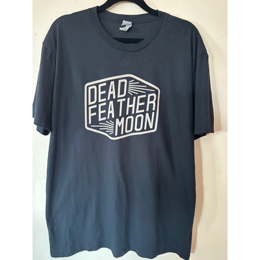 Dead Feather Moon Band T-Shirt Mens Large Black Graphic Tee Next Level Apparel